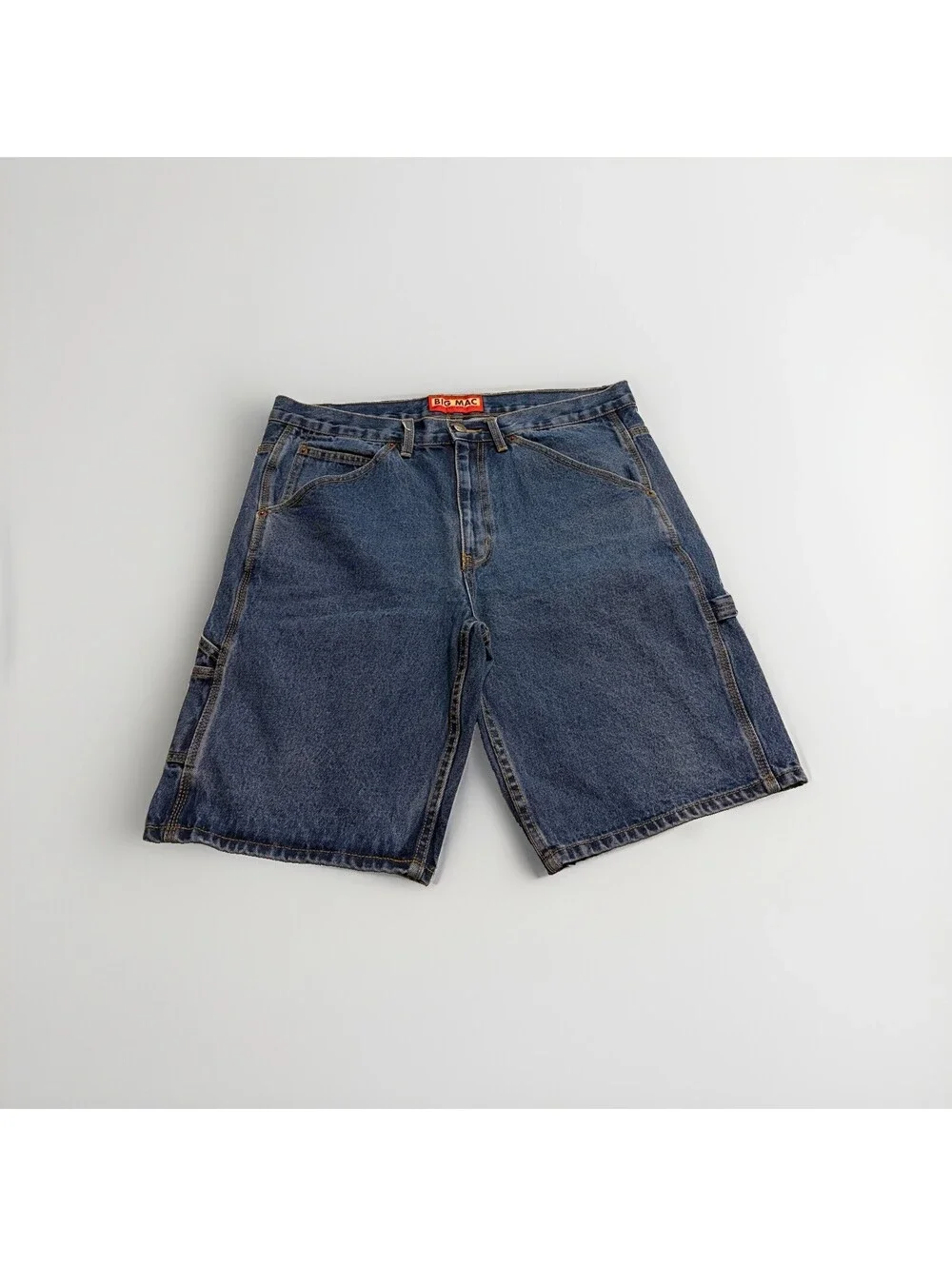 Big Mac Workwear Shorts Mens 36 Blue Denim Classic Chore Jorts 5 Pocket Casual